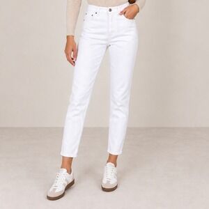Denim Forum The Yoko High Rise Slim 28L Jeans White Size 24